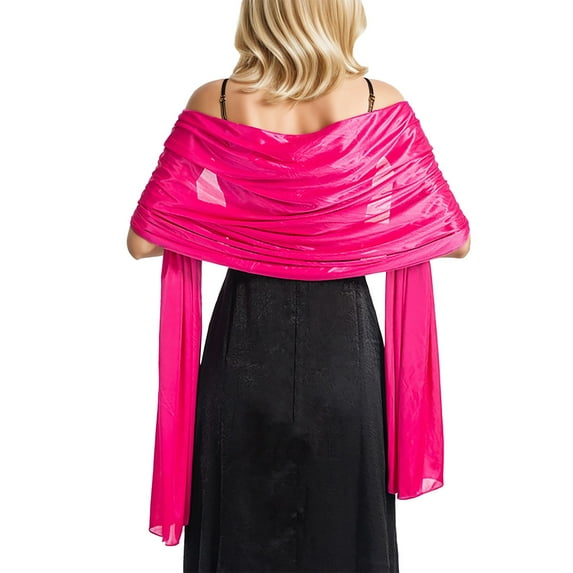 FEIFLY Women Elegant Satin Evening Wrap Shawl For Soft Party Wear Formal Dinner Lightweight Dressy Cover Up Boho Female Solid Color Sundress