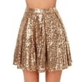 thumbnail image 1 of FEIFLY Women Fashion High Waist Pleated Solid Color Skirts Loose Sequin Skirts Female Skirts, 1 of 6