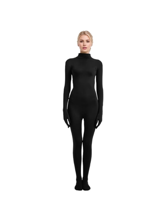Women Full Body Bodysuit With Long Sleeves And Legs Zentai Stretch Full Body Suit Solid Color Dance For Performance And Stage Festival Clothing