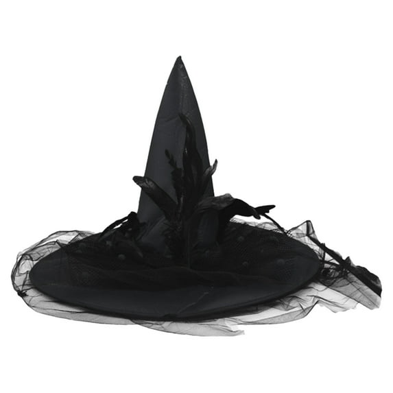FEIFLY Women Halloween Witch Hat Spellbinding Accessory For Witchy Party Performances & Holiday Solid Color Festival Clothing