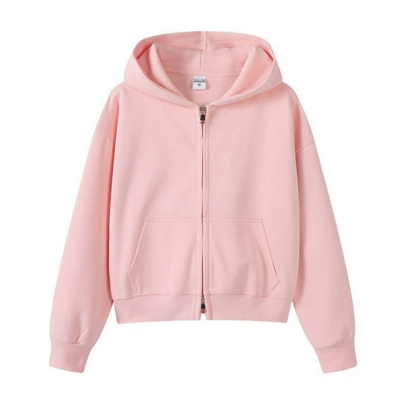FEIFLY Women Hooded Zipper Cardigan Jacket Fashion Casual Hooded Sweatshirt Long Sleeve Solid Color Soft Winter Autumn Workout Tops