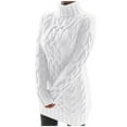 thumbnail image 1 of FEIFLY Women Long Sleeve Turtleneck Winter High Waist Slim Sweater Dress Pullover Jumper Classic Female Knitwear, 1 of 5