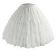 thumbnail image 1 of FEIFLY Women Petticoat 2 Adjustable Hoop Skirt Lace Short Princess Underskirt For Dress Solid Color Festival Clothing, 1 of 5