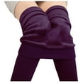 thumbnail image 1 of FEIFLY Women Warm Winter Tight Thick Velvet Wool Pants Trousers Leggings Solid Color Stylish Female Slacks, 1 of 4