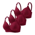 thumbnail image 1 of FEIFLY Women's Front Closure Floral Lace Bra Comfortable Support Underwire T Shirt Bralette Soft Wireless Everyday Wear Comfort Push Up Brassiere, 1 of 2