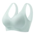 thumbnail image 1 of FEIFLY Women's Ice Silk Seamless Cold Feeling Thin Soft Support Breathable Comfortable Bra Fixed Bralette Classic Female Push Up Solid Color Brassiere, 1 of 9