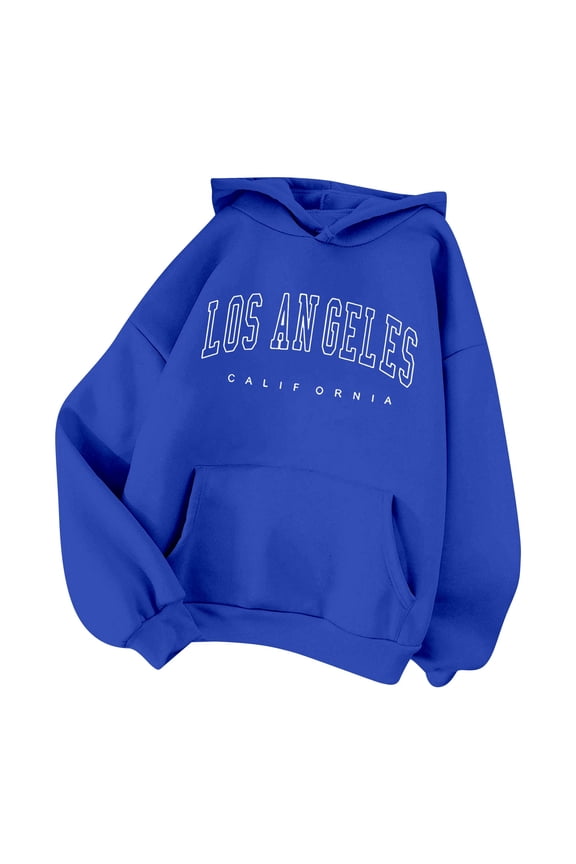Women's Sweatshirts Letter Printed Hoodies Pullover Long Sleeve Classic Winter Autumn Workout Tops