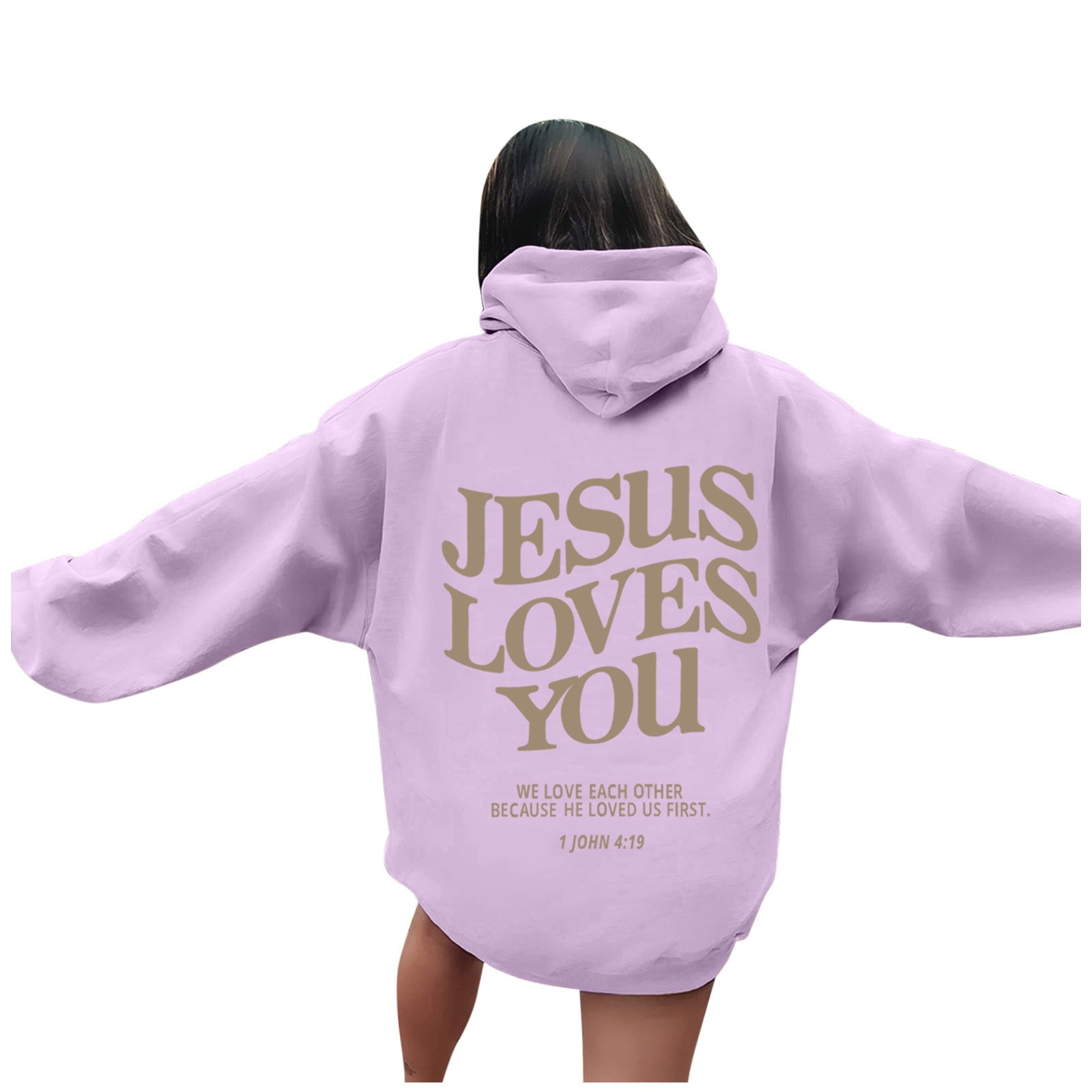 Women's Clothing New Waffle Hooded Long Sleeve Letter Print Sweatshirt