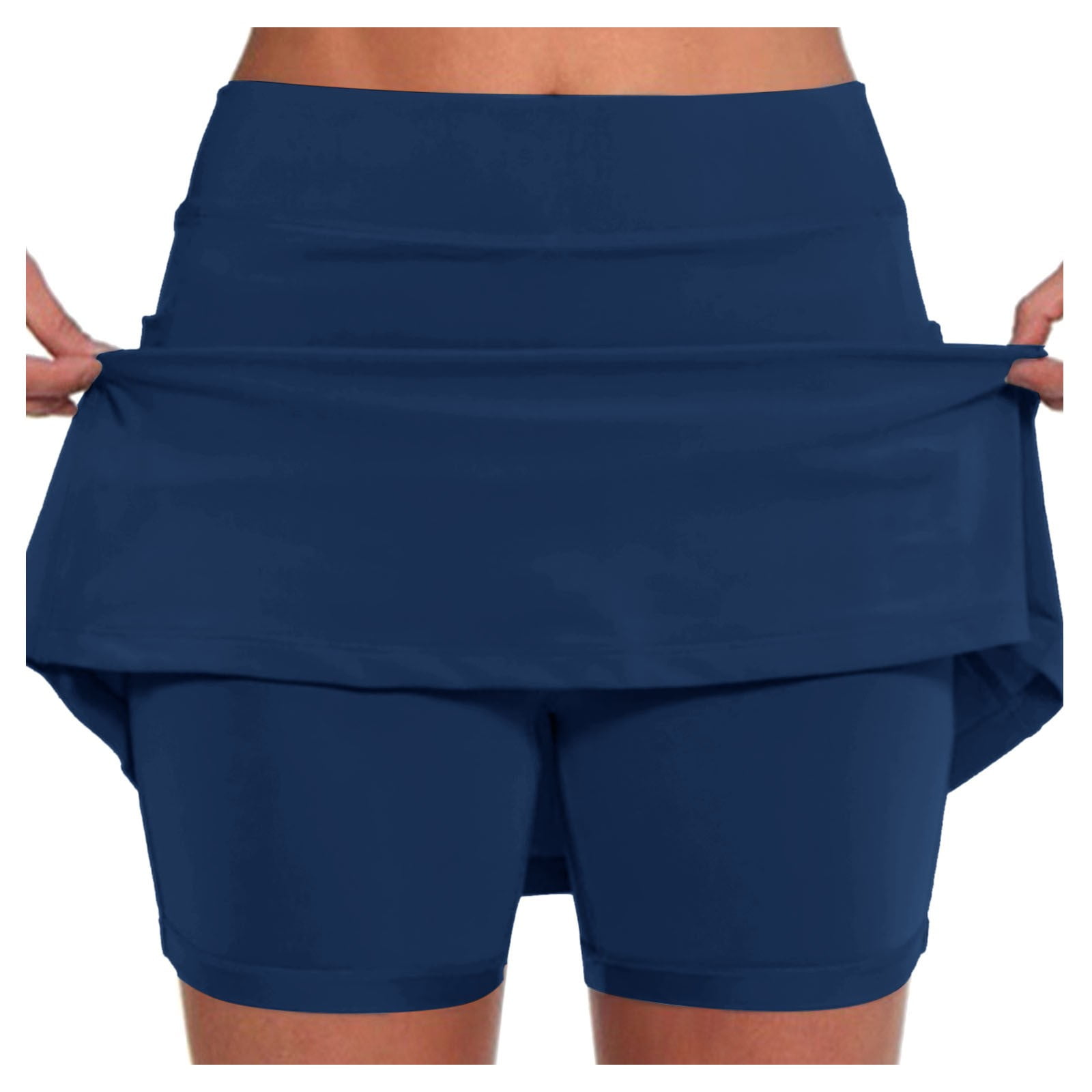 Sporty Chic Solid Zippered Pocket Skirt main image 0