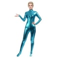 thumbnail image 1 of FEIFLY Womens Full Body Dance Bodysuit Skin Suit Zentai Stretchy Bodycon Bodysuit For Stage Performance Party Solid Color Festival Clothing, 1 of 2
