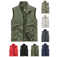 thumbnail image 1 of FEIIBMOYRIA Men Lightweight Vests Men's Stand Collar Full Zipper Solid Sleeveless Casual Outdoor Sports Jackets with Multi Pockets, 1 of 3