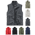 thumbnail image 1 of FEIIBMOYRIA Men Lightweight Vests Men's Stand Collar Full Zipper Solid Sleeveless Casual Outdoor Sports Jackets with Multi Pockets, 1 of 3