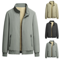 thumbnail image 1 of FEIIBMOYRIA Men Winter Jackets Men's Thick Fleece Lined Zip Up Stand Collar Jackets Ribbed Cuffs Zipper Side Pockets Winter Windproof Warm Casual Outer Coats for Cold Weather Daily Commute Outerwear, 1 of 4