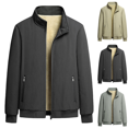 thumbnail image 1 of FEIIBMOYRIA Men Winter Jackets Men's Thick Fleece Lined Zip Up Stand Collar Jackets Ribbed Cuffs Zipper Side Pockets Winter Windproof Warm Casual Outer Coats for Cold Weather Daily Commute Outerwear, 1 of 9