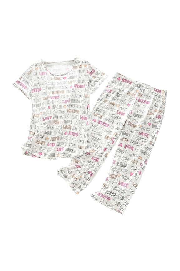 Lightweight Summer Pajamas Women's Cotton Pajama Set Cute 2 Piece Comfy V Neck Short Sleeve Shirt Capri Sleepwear Women's Sleepwear Beige