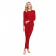 thumbnail image 1 of FEIJIBA Pajamas for Women Set Thermal Underwear Women's Winter Top And Bottoms Ski Warm Women's Sleepwear Red, 1 of 9