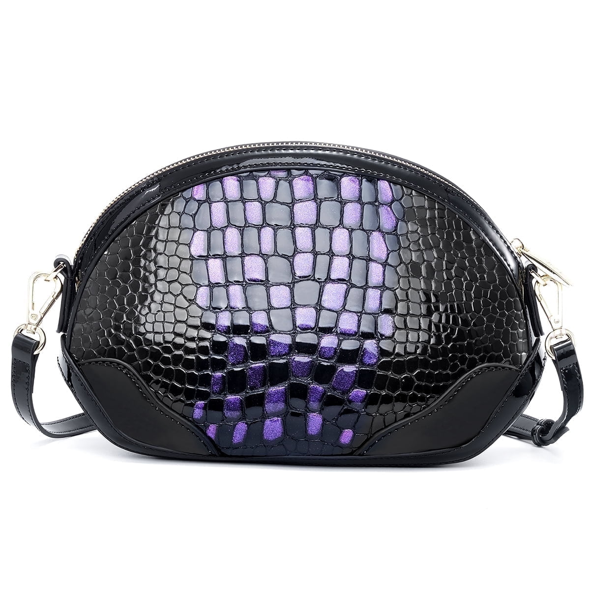 FEIMINA Genuine Leather Shoulder Bag,Leather CrossBody Bag,Tote Handbag Purse Fashion for Women (Purple)