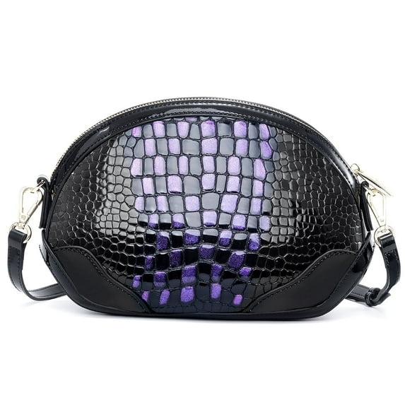 FEIMINA Genuine Leather Shoulder Bag,Leather CrossBody Bag,Tote Handbag Purse Fashion for Women (Purple)