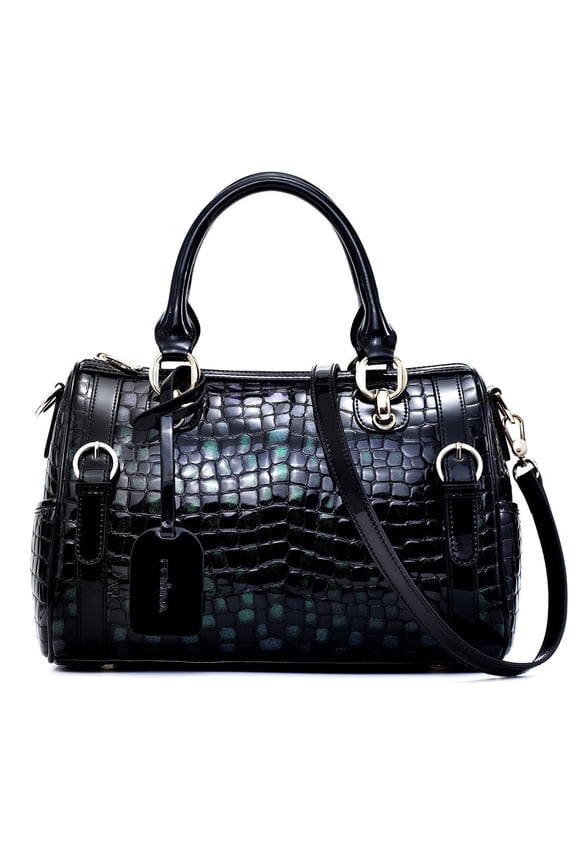 Genuine Leather Handbags ,Designer Tote Bag For Women, Luxury Shoulder,Large Capacity Crossbody Bag,Green Boston