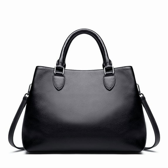 FEIMINA Genuine Leather Handbags ,Designer Tote Bag For Women, Large Crossbody Bag, Purses Shoulder Bags For Women (Black)