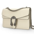 thumbnail image 1 of FEIMINA Designer Handbags Luxury,Chains Shoulder Bag For Women,Genuine Leather Crossbody Bags,Fashion Square Bag (Beige）, 1 of 8