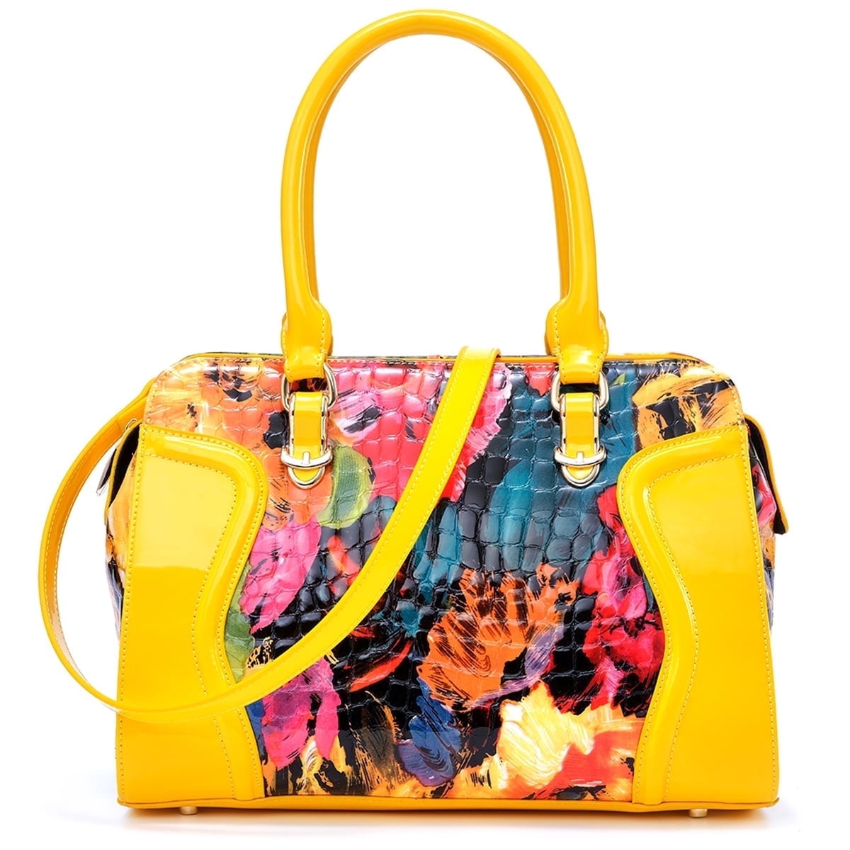 FEIMINA Designer Handbags Luxury, Genuine Leather Tote Bag For Women, Large Crossbody Bag, Doodle Purses For Women