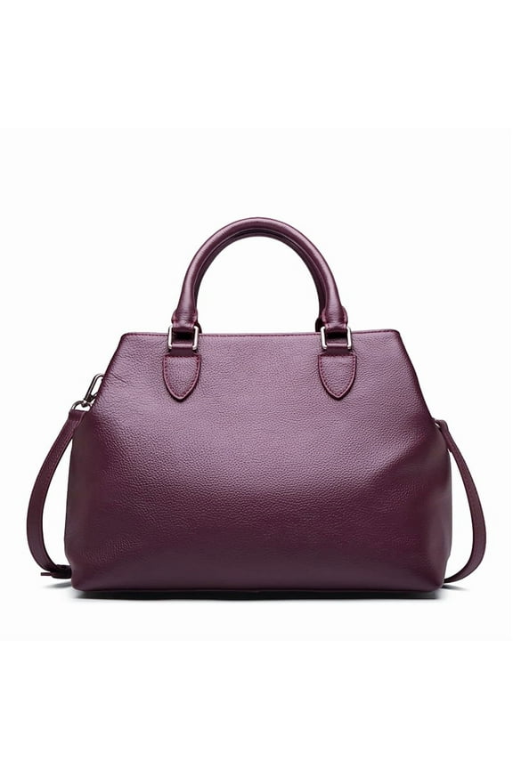 Luxury Designer Handbags ,Genuine Leather Tote Bag For Women, Large Crossbody, Purses Shoulder Bags For Women (Dark Purple Purse)