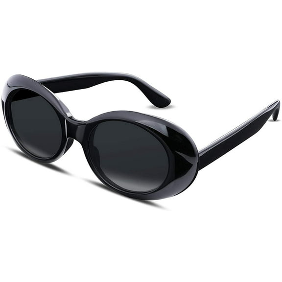 FEISEDY Black Clout Goggles Sunglasses Women Men Retro Oval Sunglasses B2253