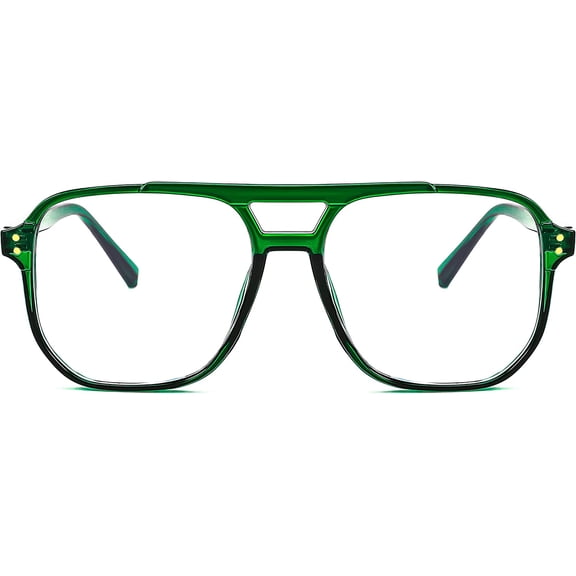 FEISEDY Blue Light Blocking Glasses Fake Nerd Clear Square Computer Lightweight Aviator Glasses Frame Oversized B3046
