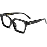 FEISEDY Classic Square Eyewear Non-prescription Thick Glasses Frame for Women B2461