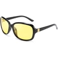 thumbnail image 1 of FEISEDY Classic Womens Night Glasses Driving Anti Glare Wrap Around Yellow Sunglasses B2548, 1 of 14