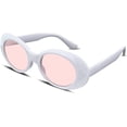 thumbnail image 1 of FEISEDY Clout Goggles Sunglasses Women Men Retro Oval Sunglasses B2253, 1 of 2
