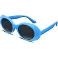 thumbnail image 1 of FEISEDY Clout Goggles Sunglasses Women Men Retro Oval Sunglasses B2253, 1 of 5