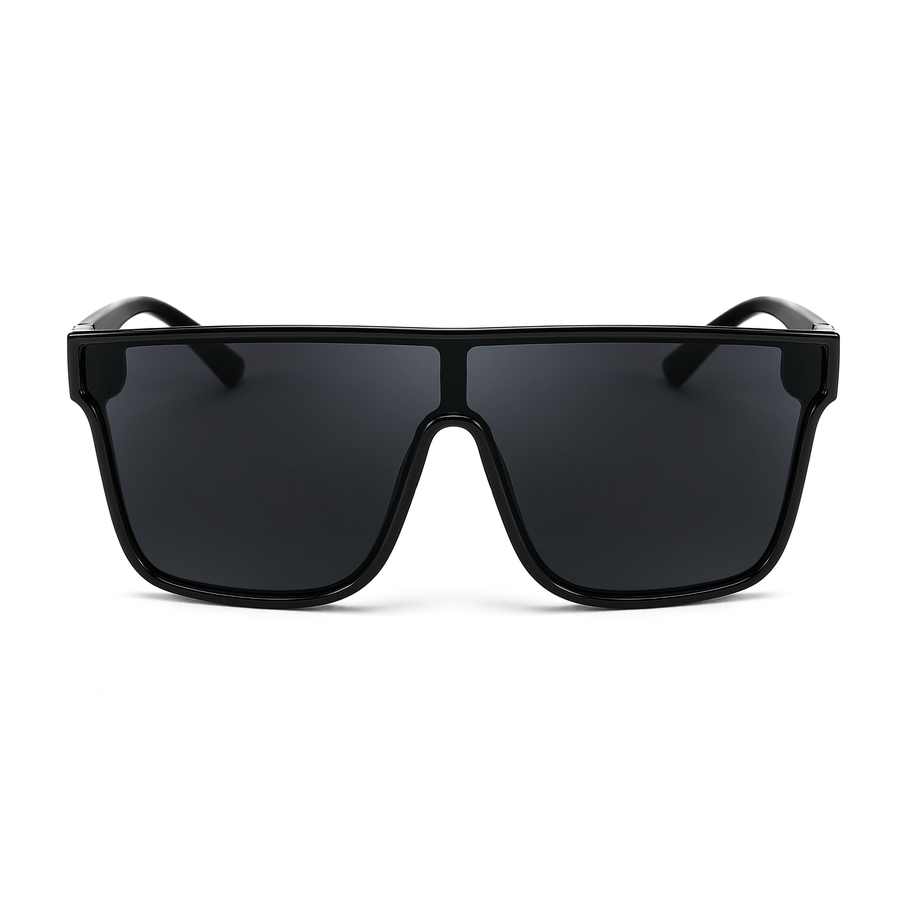 Oversized Square Flat Top Sunglasses Unisex UV400 Protection Retro Trendy Mad Shade Oversized Black Square Sunglasses with Gradient  main image 3