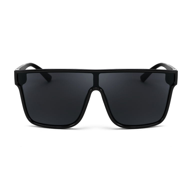 New Women Men Flat Top Sunglasses, Black Oversized Square Eyeglasses Amazon.com: DYSAKER Square Oversized Sunglasses for Women  main image 3