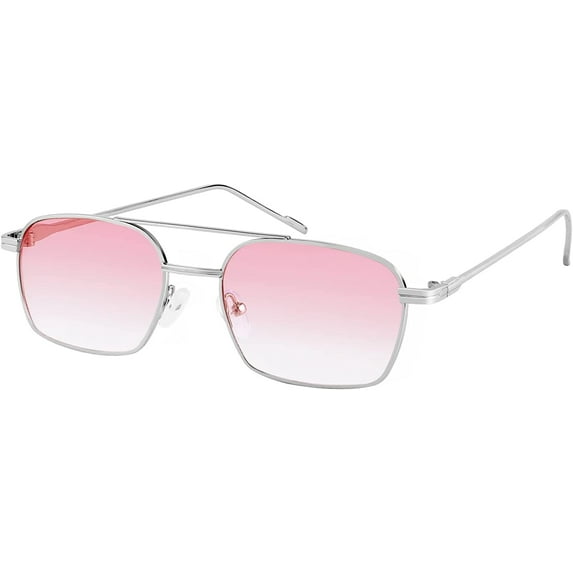 FEISEDY Fashion Square Aviator Sunglasses Women Men Classic Aviator Metal Frame Candy Color Glasses B1036
