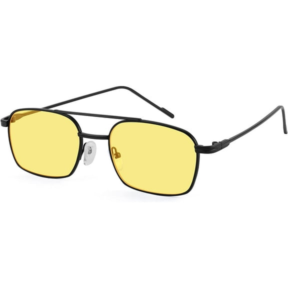 FEISEDY Fashion Square Aviator Sunglasses Women Men Classic Aviator Metal Frame Candy Color Glasses B1036