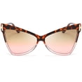 thumbnail image 1 of FEISEDY Fashion Women Cateye Sunglasses Retro Oversized Cat Eye Shades Chic Style T Sign B2649, 1 of 13