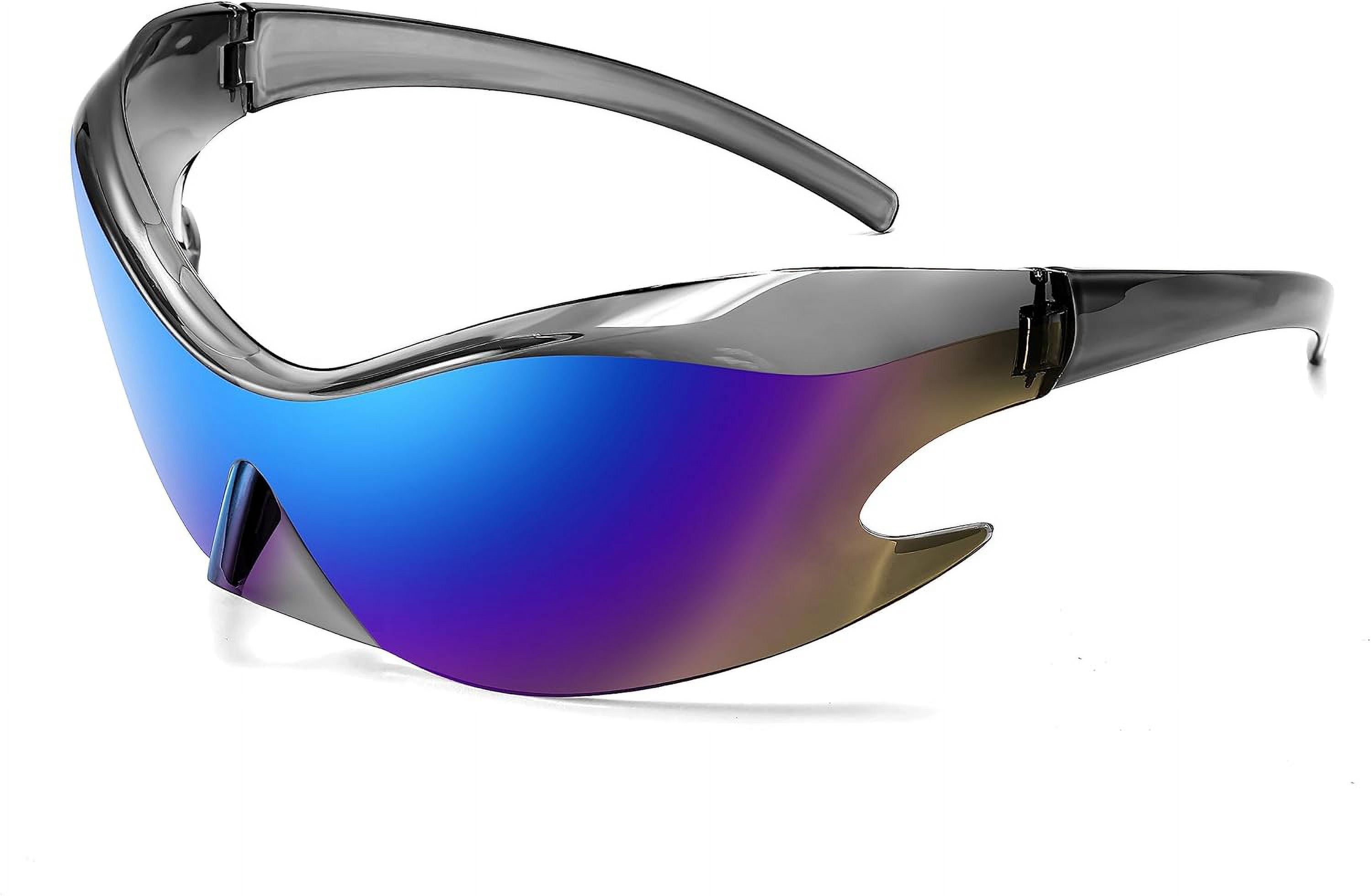 Feisedy Lunettes À Visière Futuristes Pour La Protection Uv Sur Le