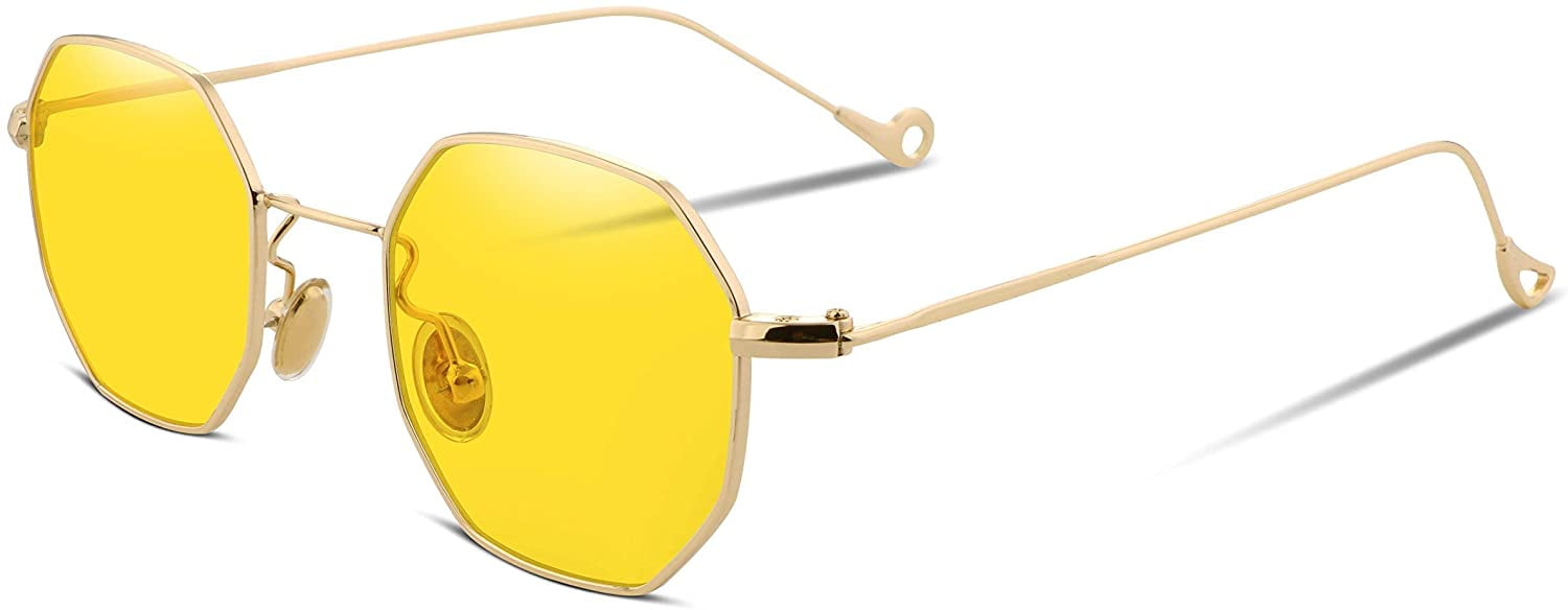 FEISEDY Hipster Small Polygon Women Men Sunglasses Delicate