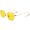 thumbnail image 1 of FEISEDY Hipster Small Polygon Women Men Sunglasses Delicate Metal Frame B2254, 1 of 8