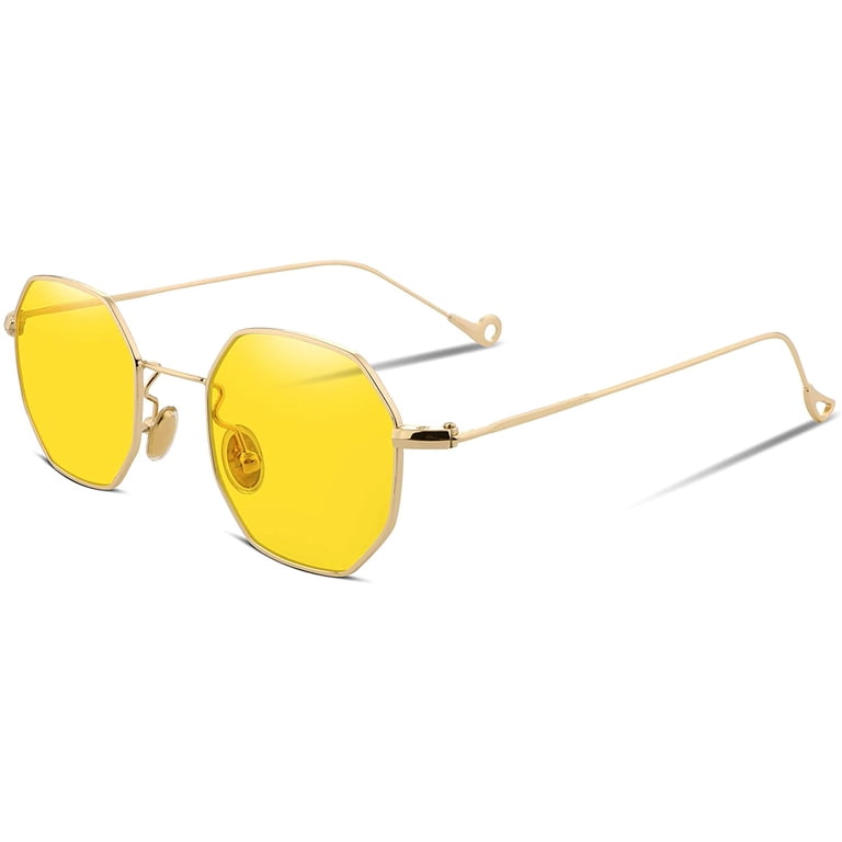 FEISEDY Hipster Small Polygon Women Men Sunglasses Delicate  display picture 1