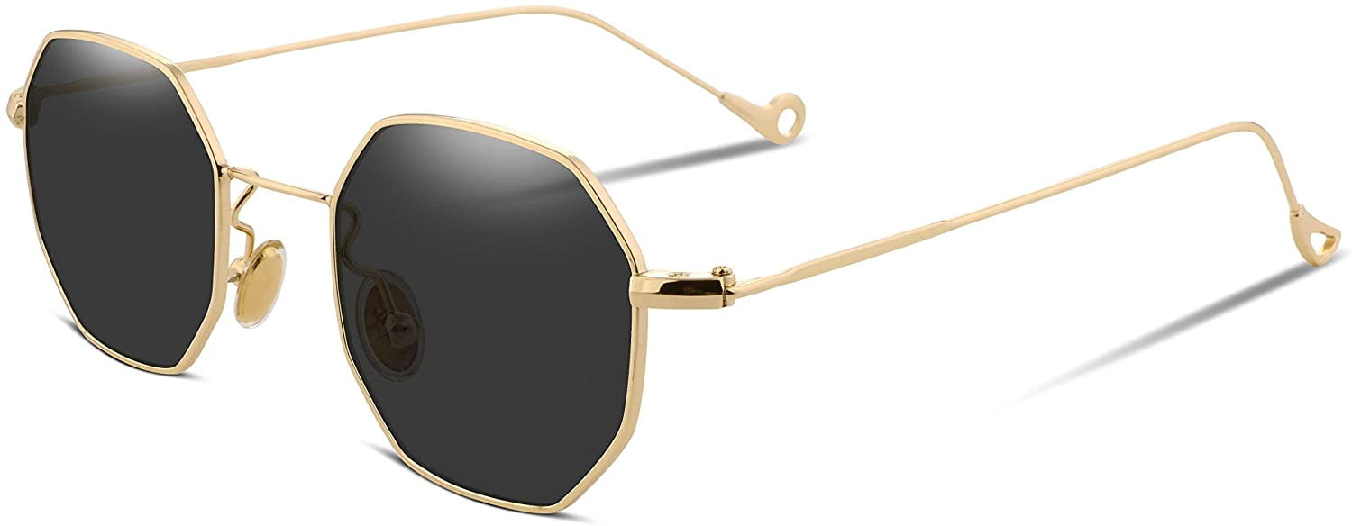 FEISEDY Hipster Small Polygon Women Men Sunglasses Delicate