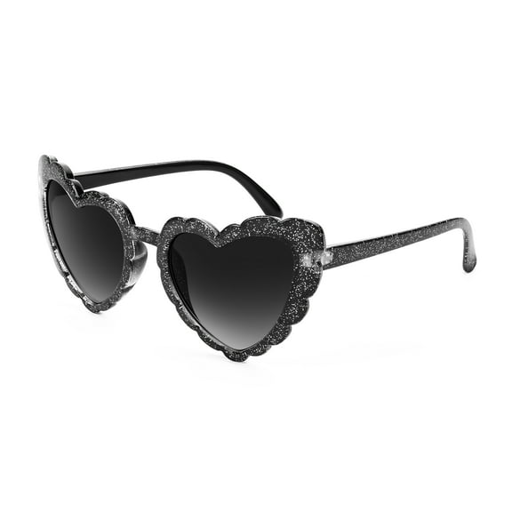 FEISEDY Love Heart Shaped Sunglasses for Women Trendy Retro Cat Eye Mod Style Stylish Glasses B2336