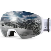 FEISEDY Magnetic Ski Goggles for Men Women Youth Frameless Snow Goggles 100% UV Protection Snowboard Goggles B0020