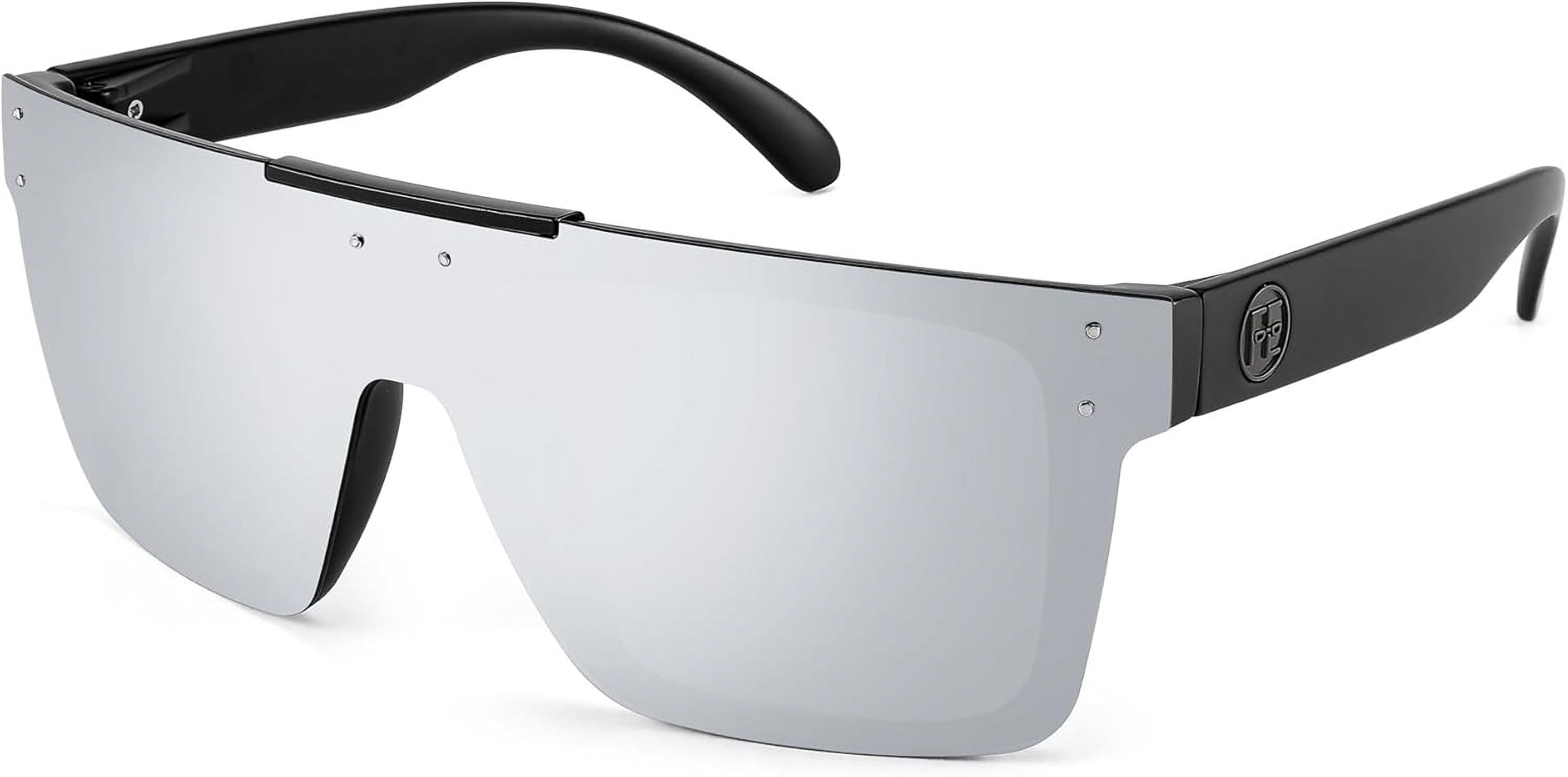 FEISEDY Men Sunglasses Polarized Oversized Square Flat Top Cycling Running Fishing Golf Hiking Sports B2990