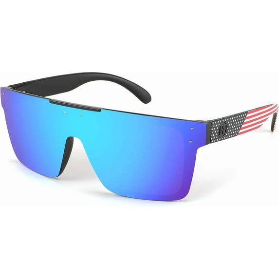 FEISEDY Men Sunglasses Polarized Oversized Square Flat Top Cycling Running Fishing Golf Hiking Sports B2990