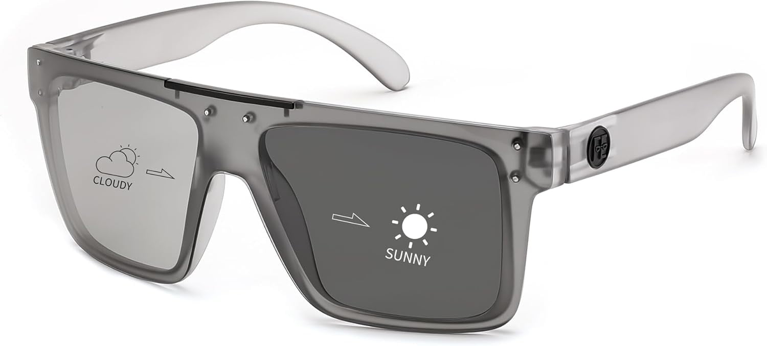 FEISEDY Men Sunglasses Polarized Oversized Square Flat Top Cycling Running Fishing Golf Hiking Sports B2990
