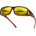thumbnail image 1 of FEISEDY Men Women Night Driving Glasses Fit over Glasses Anti-Glare Polarized Wrap Yellow Sunglasses Over Glasses B2593, 1 of 11