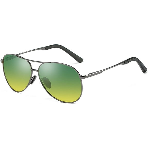 FEISEDY Night Driving Glasses Night Vision Aviator Anti Glare Eyewear for Men Women B2294